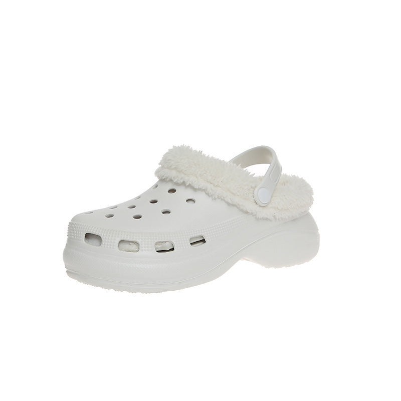 Cotton Slippers Women's Autumn And Winter Non-slip Soft Sole Platform Heel