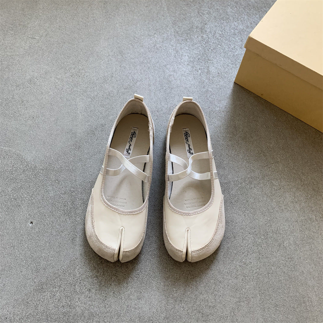 Thick Bottom Split Toe Trotter Feet Pumps Women
