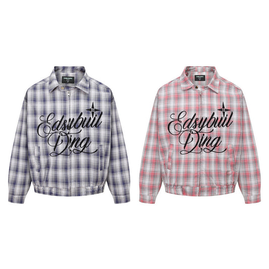 American Style Loose Plaid Lapel Jacket Trendy Men