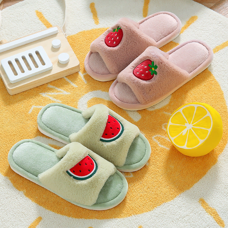 Plush Slippers Cute Home Warm And Non-slip