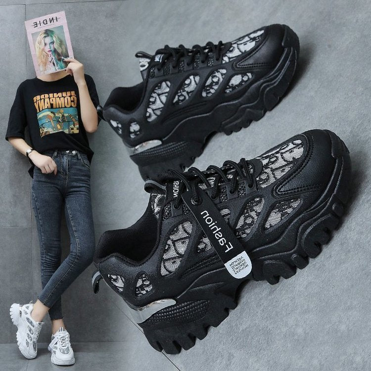 Daddy Shoes Women's Shoes Net Shoes Women's All-match Breathable Mesh Sports Shoes