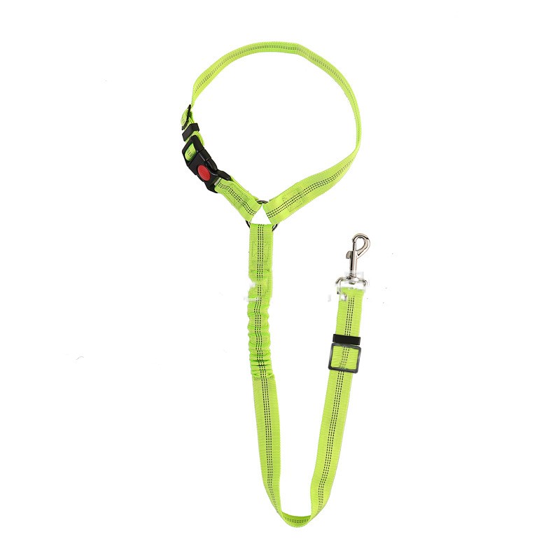 Pet Car Harness Rope Ring Dog Car Elastic Reflective Strap Leash