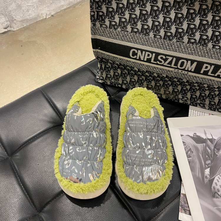 Soft-soled Cotton Slippers With Poop-feeling Non-slip Thick Sole
