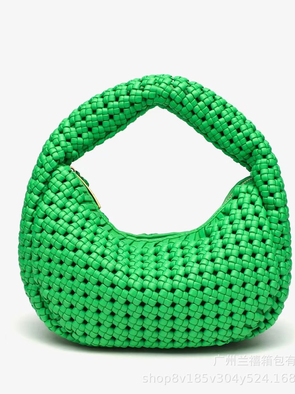 Hand-woven Large Capacity Fashionable Stylish All-match Hand Carrying New Moon Bag