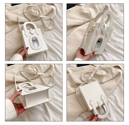 Candy Color Ins Western Style Portable Messenger Transparent Bag