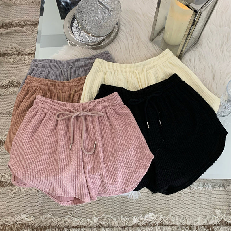 Drawstring Sports Shorts Women's Outer Wear Casual Pants