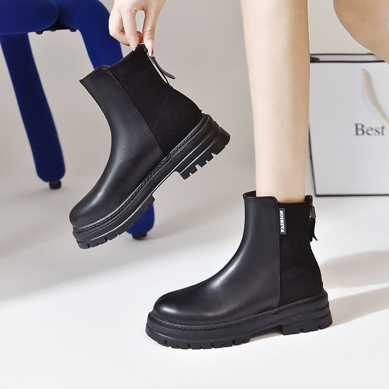 Large Size Women's Shoes British Style Platform Martin Boots