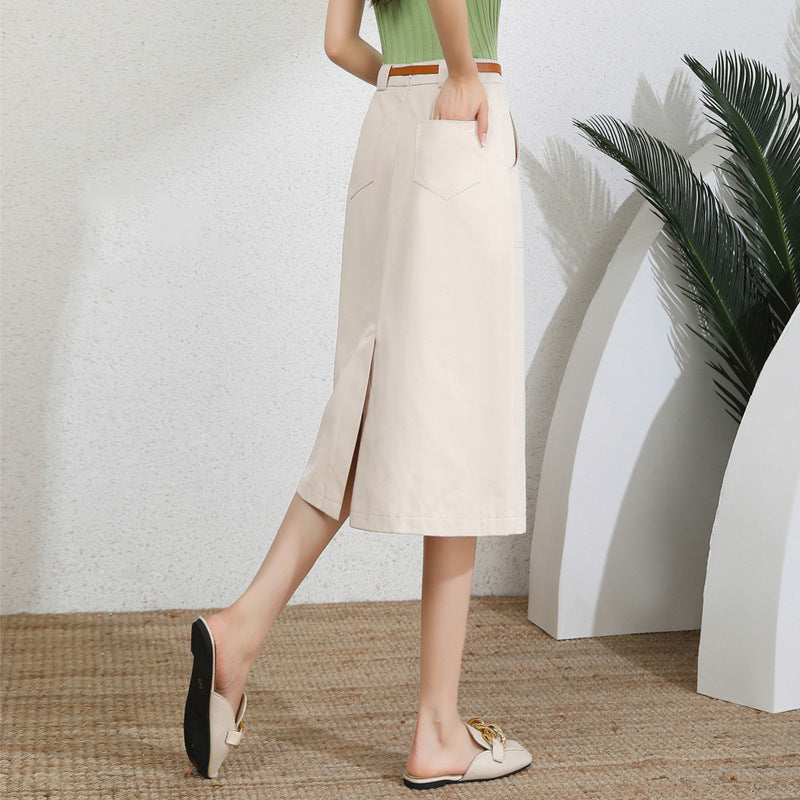 Line Temperament Women's Professional Midi Skirt