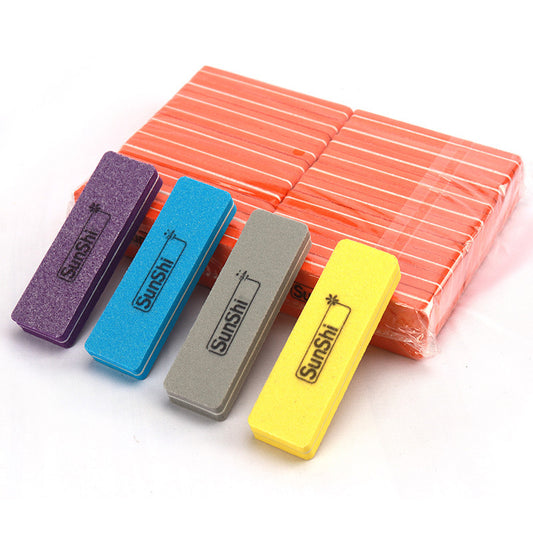 Manicure Mini Short Square Sponge Nail File No Sand Shedding