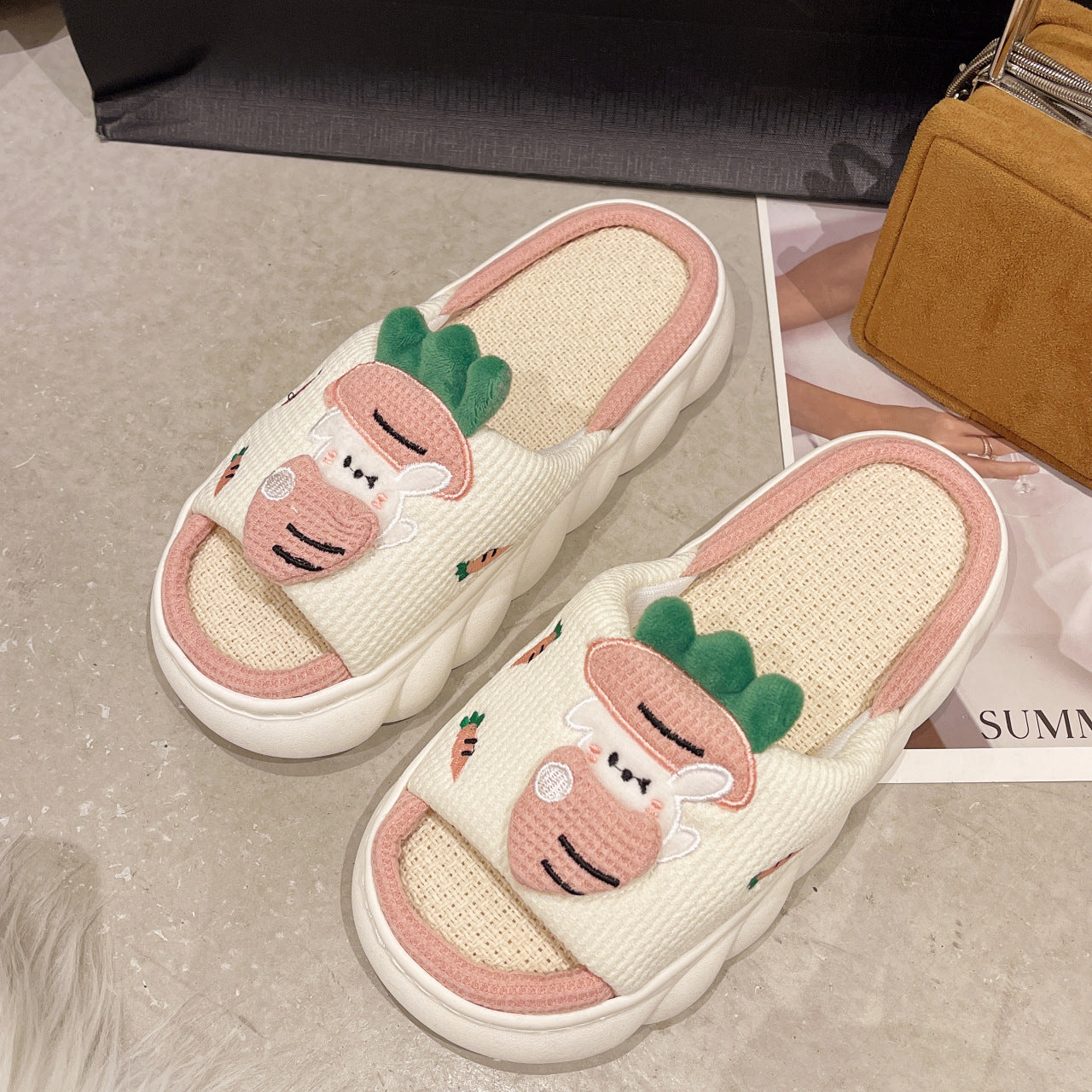 Casual Home All Season Cotton Linen Slippers