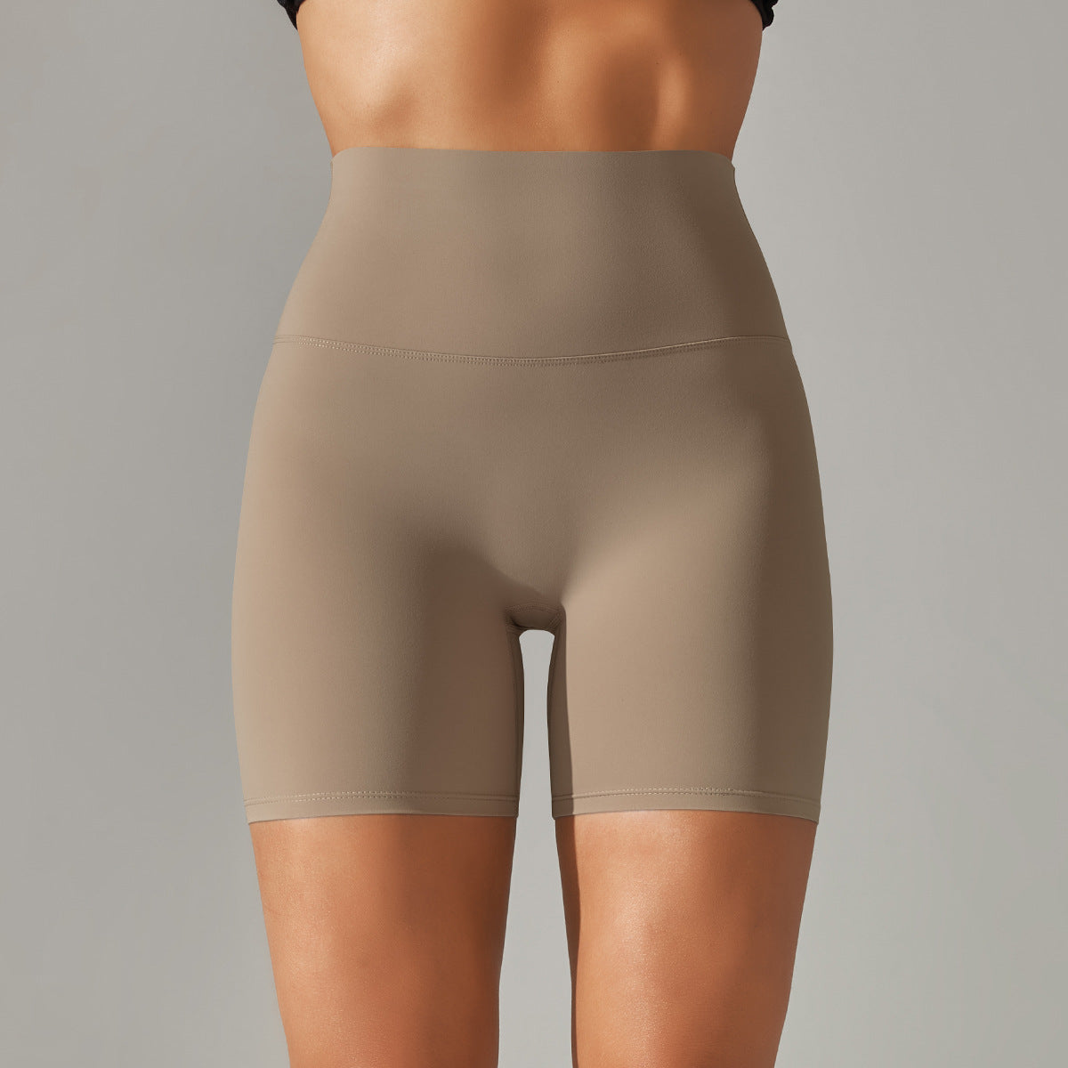High Waist Peach Hip Tight Belly Trimming Sports Short Shorts