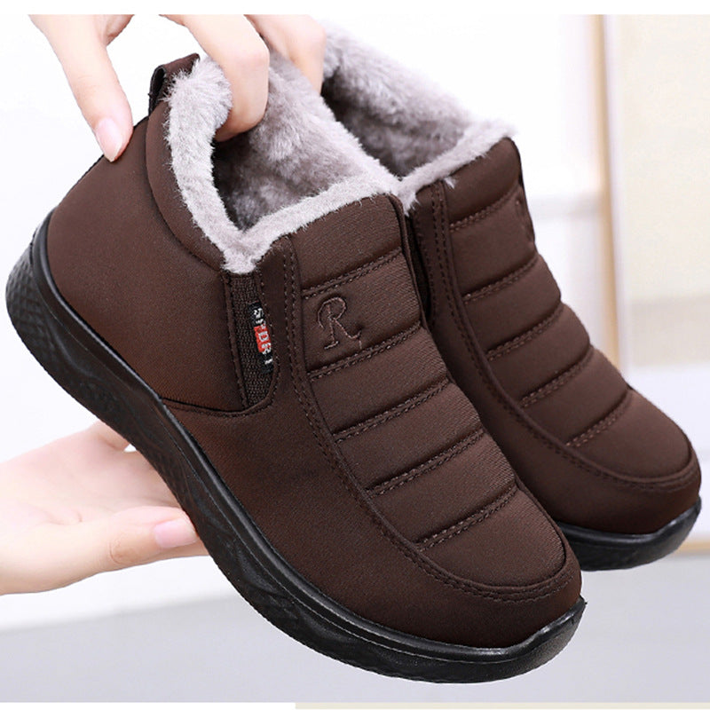 Winter Men's And Women's Low-top Cotton Boots Plus Velvet Thickening