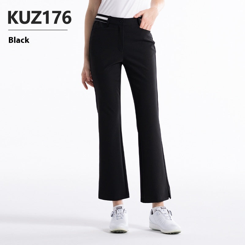 Women's Slightly Flared Elastic Elastic Waist Sports Trousers