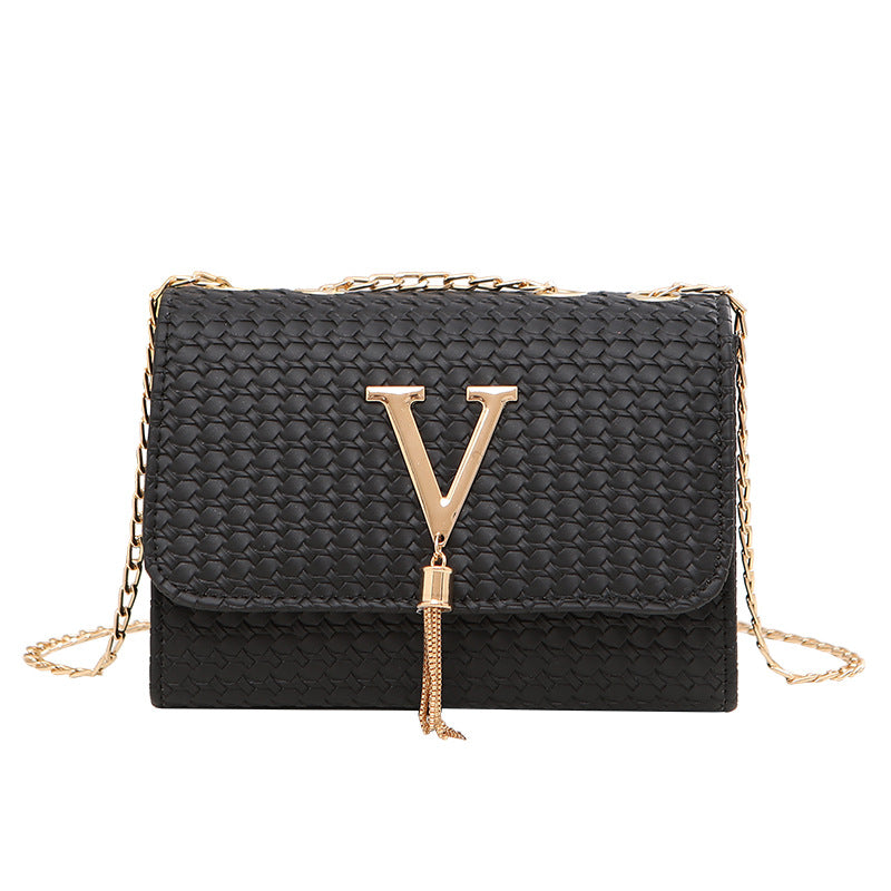 Women's Plaid Tassel Large Capacity Fashion Messenger Bag
