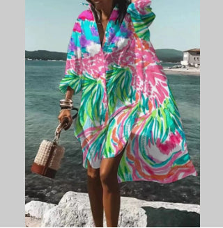 Women's Casual 3D Printing Long Shirt