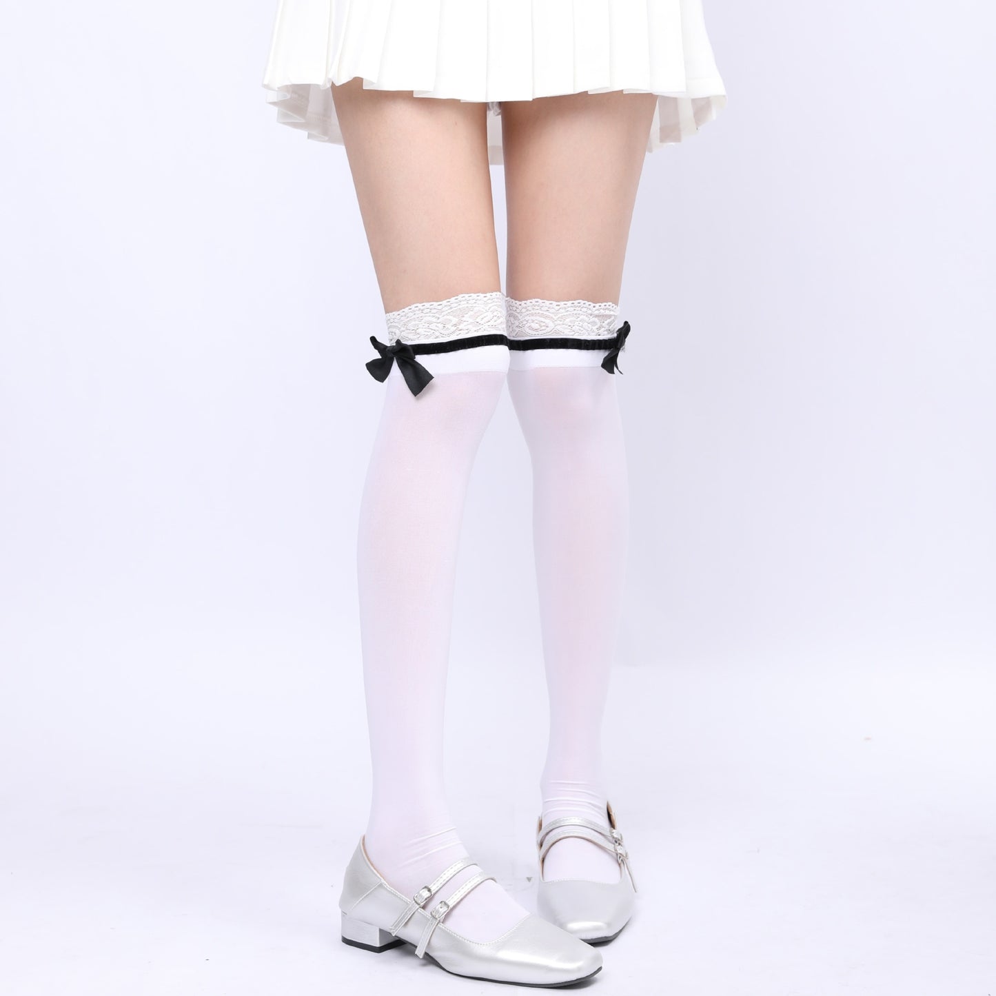 Japanese Jk Bowknot Sweet Lace Lolita Socks Mid-calf