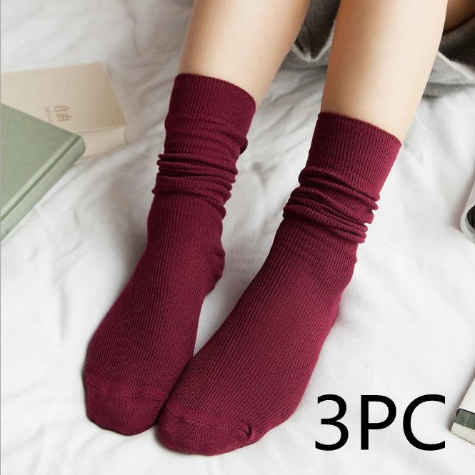 Japanese autumn winter vintage lace cotton socks