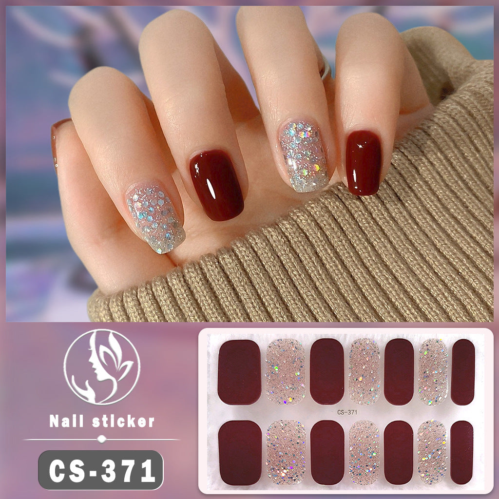 Waterproof Solid Color Nail Art Nail Shaped Piece