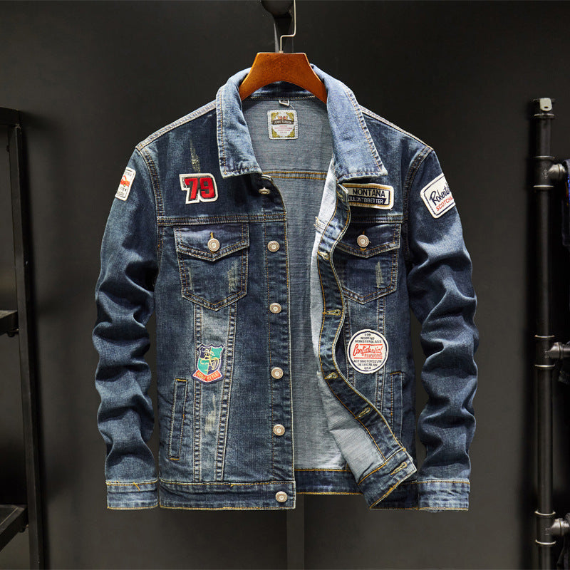 Store Størrelser Jakke Denimfrakke Herretøj