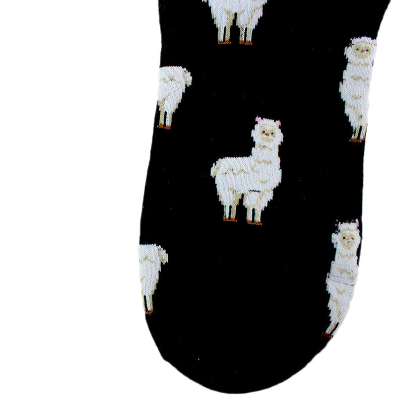 Spring Autumn And Winter Women's Cartoon Animal Middle Tube Socks