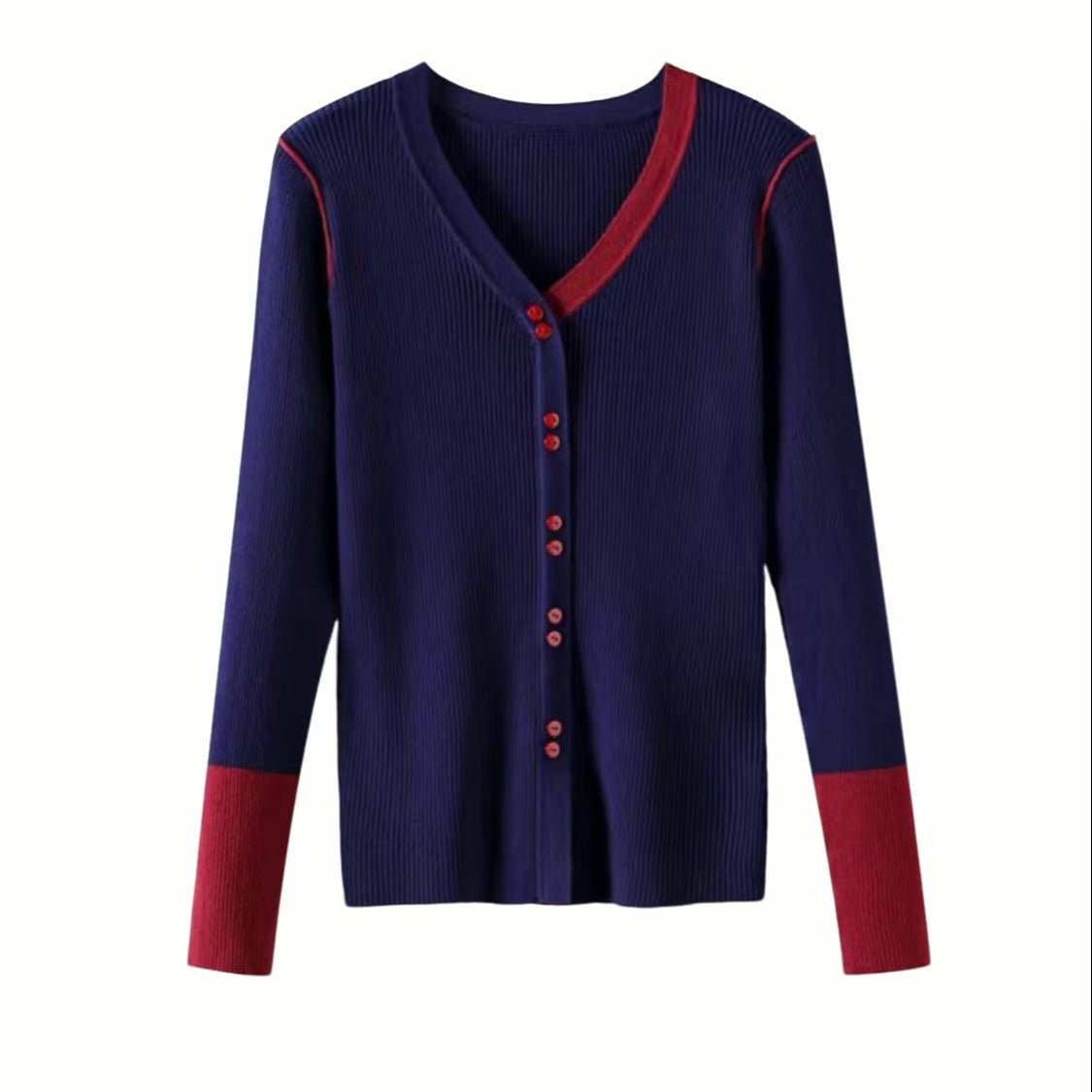 Women's Long-sleeved Bottoming Shirt Autumn Commuter Age-reducing Cardigan Top