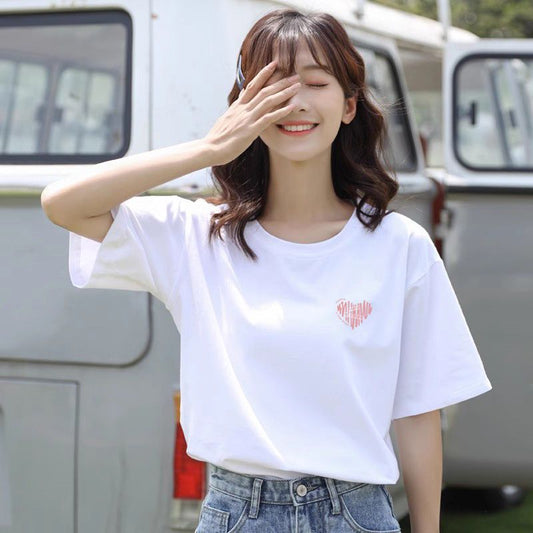 Loose-fitting New Mid-length Short-sleeve Style For Spring And Summer