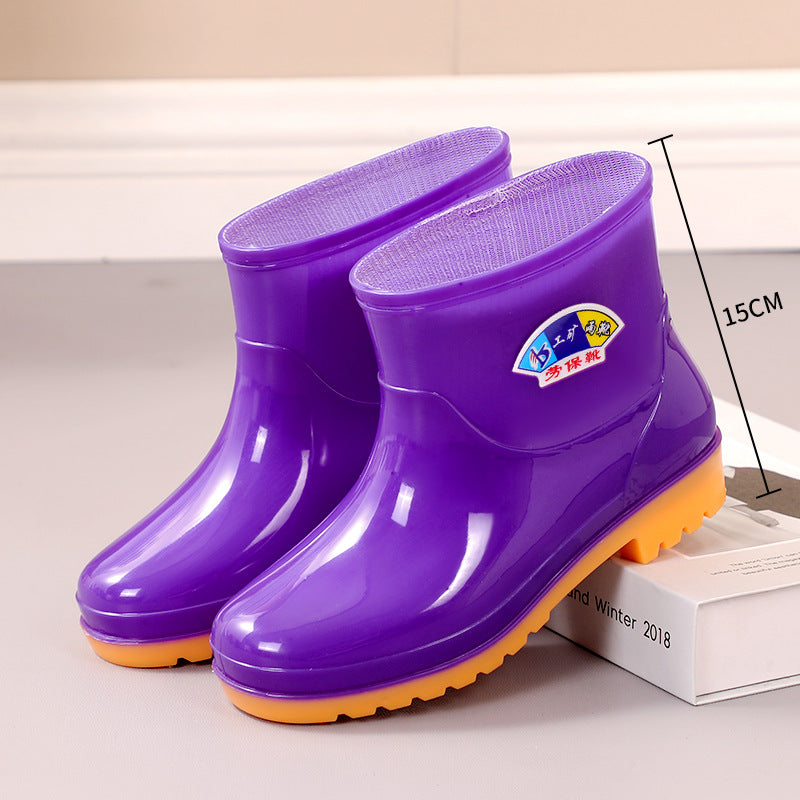 Ladies' Short Thermal Waterproof Non-slip Rain Boots
