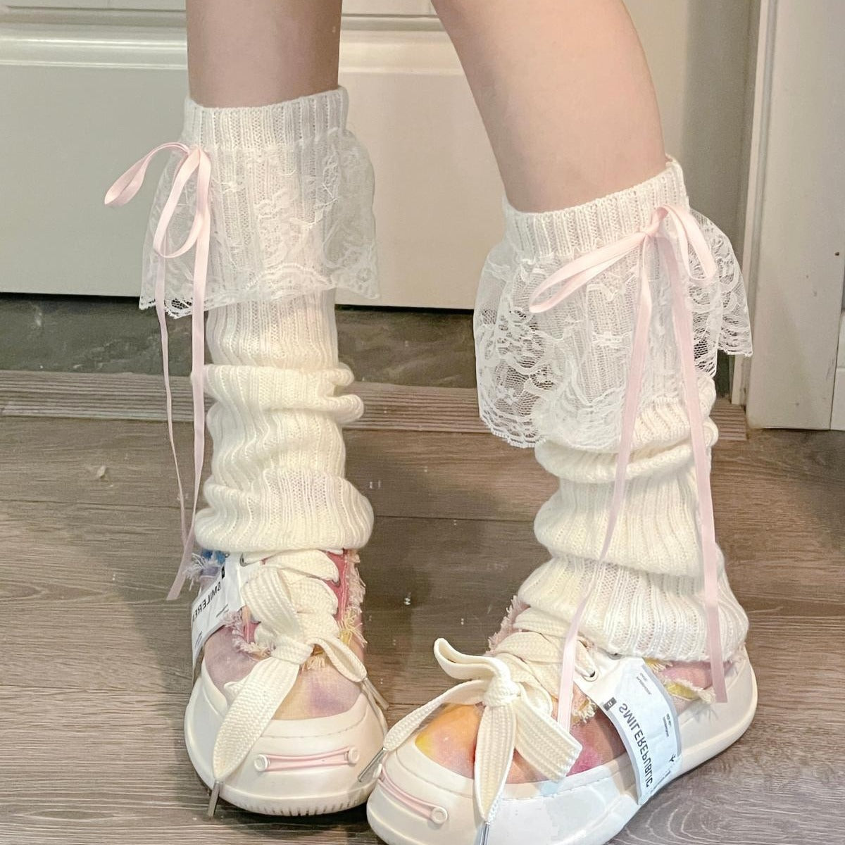 Lace Bunching Socks Girl Hot Girl Leg Warmer College Style