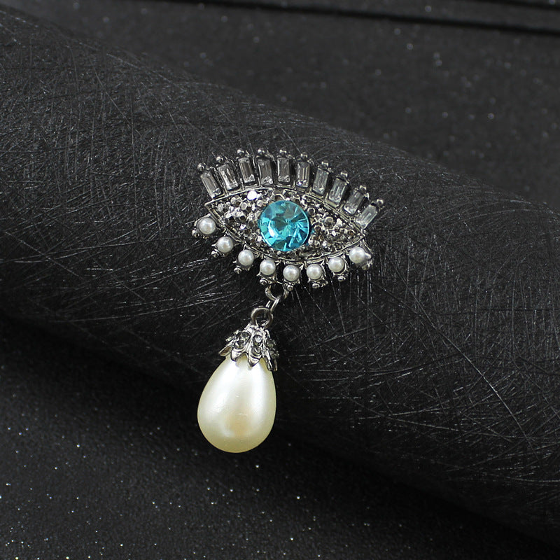 Pearl Leaf Diamond Butterfly Flower Geometric Ring Brooch