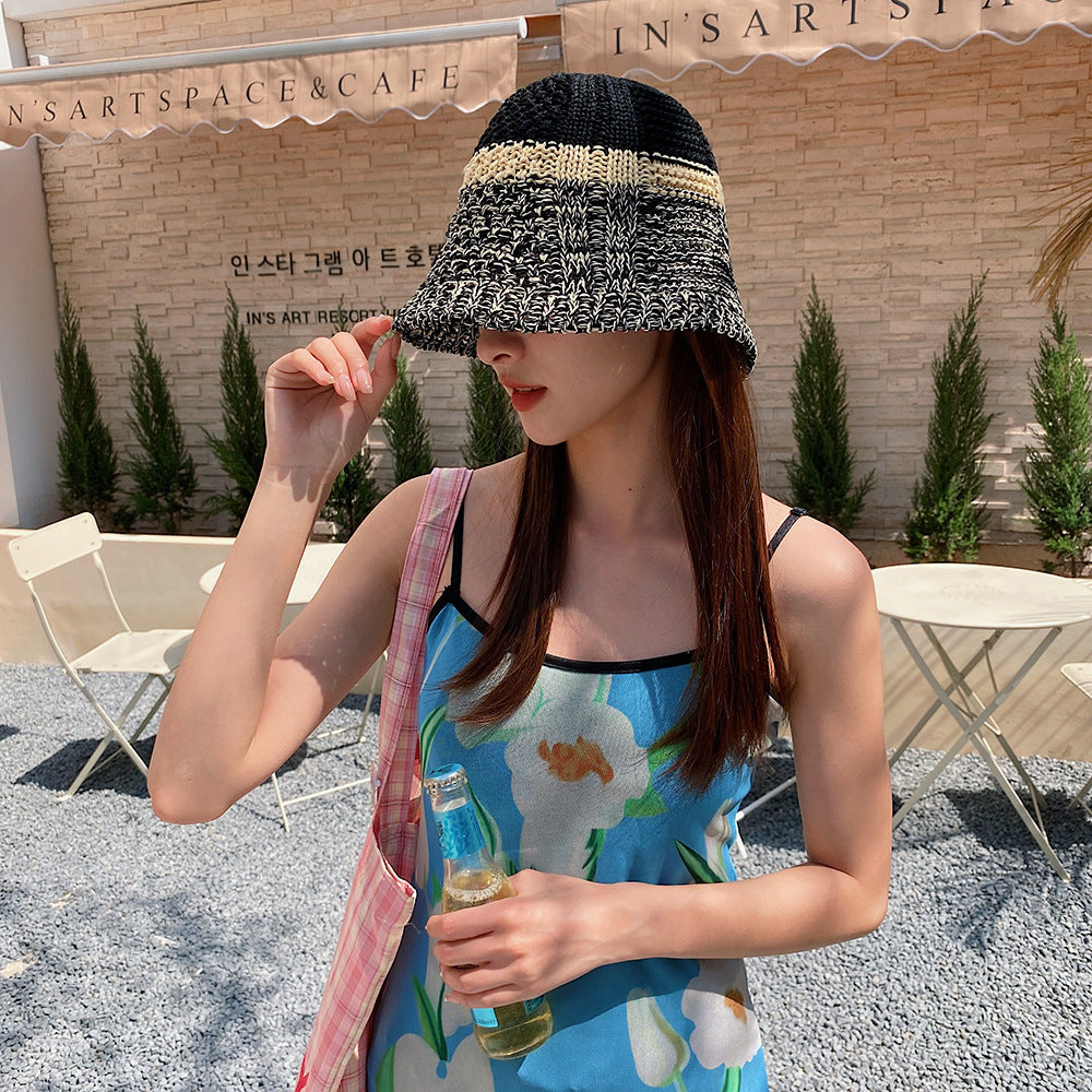 Women's Fashion Hollow Sunshade Breathable Fisherman's Hat