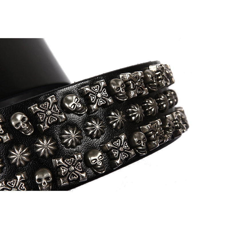 Personalized First Layer Cowhide Hip-hop All-match Knight Belt