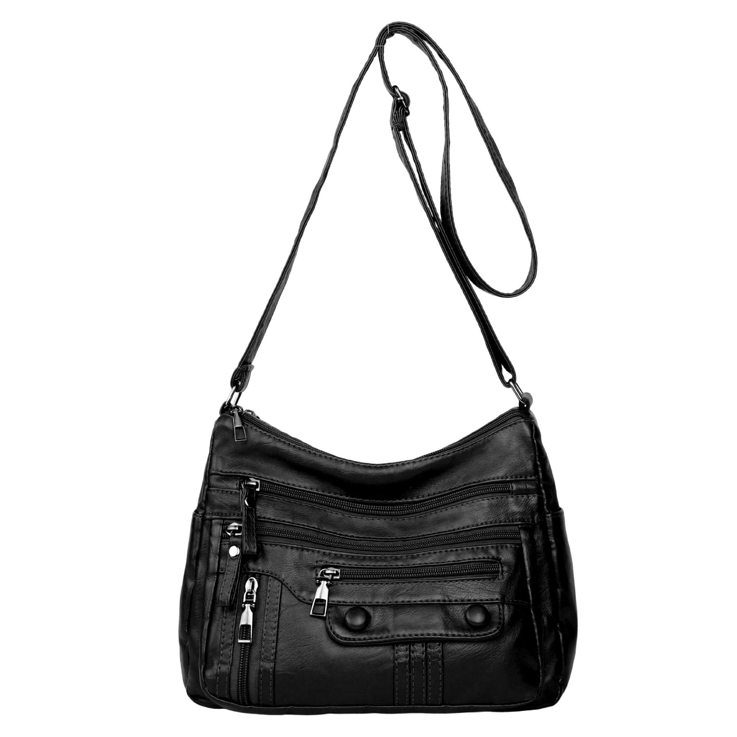 Skuldertaske i blødt læder til kvinder – smart og alsidig crossbody-taske