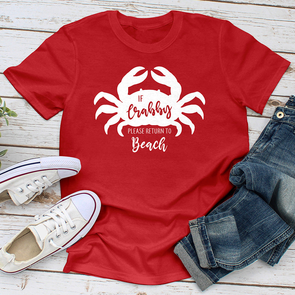 Crab Print Short Shirt Team Uniform European And American Fabrics