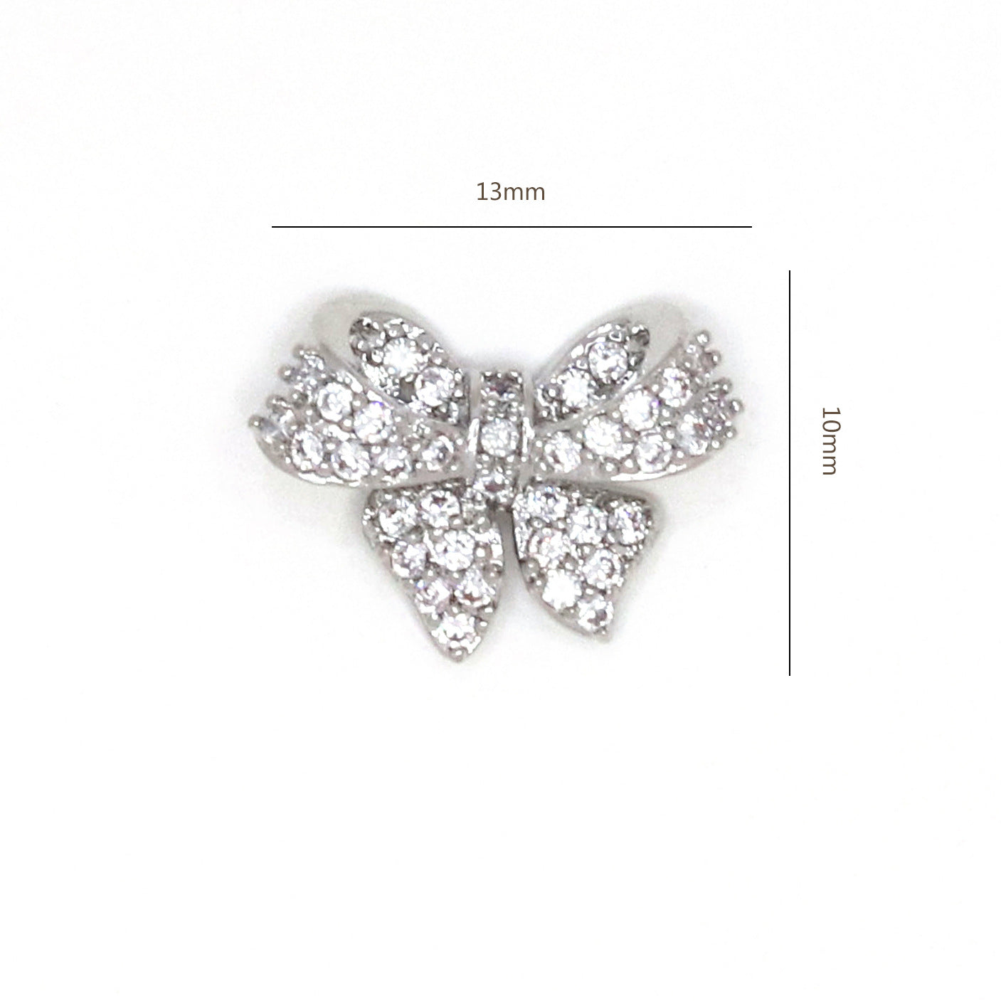 Bow Zircon Nail Ornament Zircon