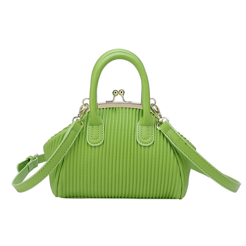 Women's New Fashion Popular Vertical Stripe Handbag Fashion Versatile