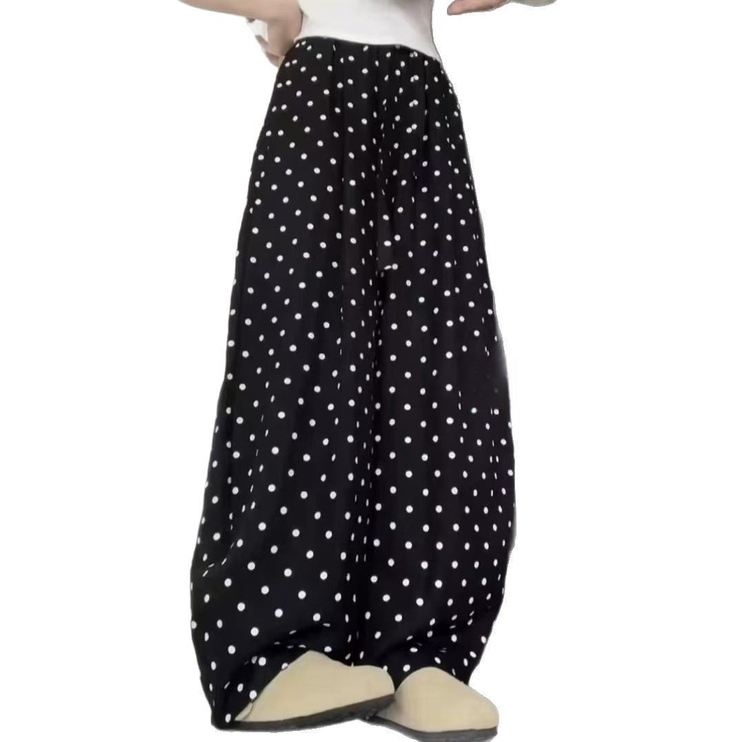 Womens Breathable High-Waisted Straight Pants With A Drawstring Waist