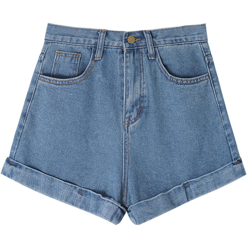 Women's High Waist Denim Shorts With A Sense Of Niche Design