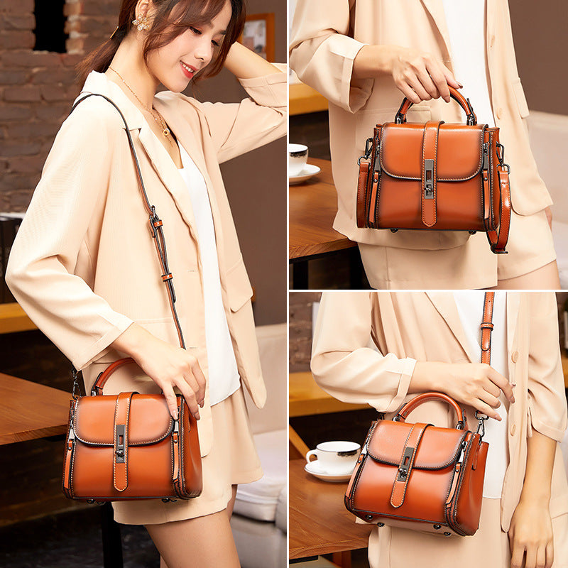 Women's Cowhide Vintage Crossbody Handbag