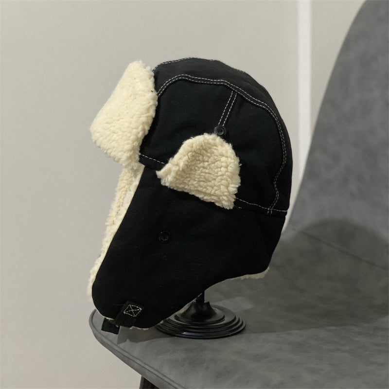 Women's Autumn And Winter All-matching Lambswool Thickened Warm Hat