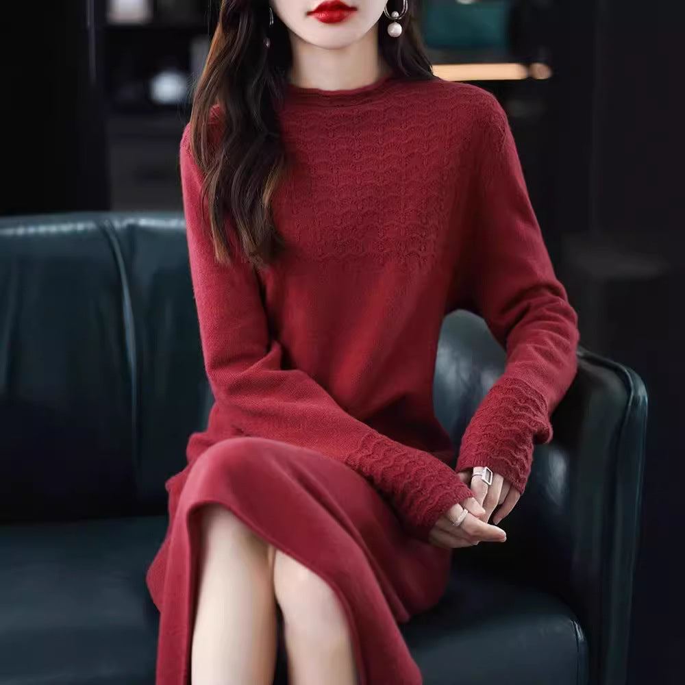 Midlength Knitted Base Sweater Dress