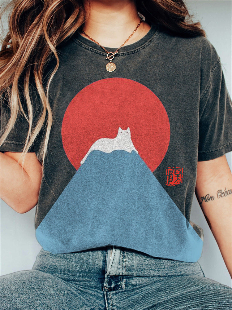 European Hip Hop Series Digital 3D Printing Ladies Street Short-sleeved Sports T-shirt