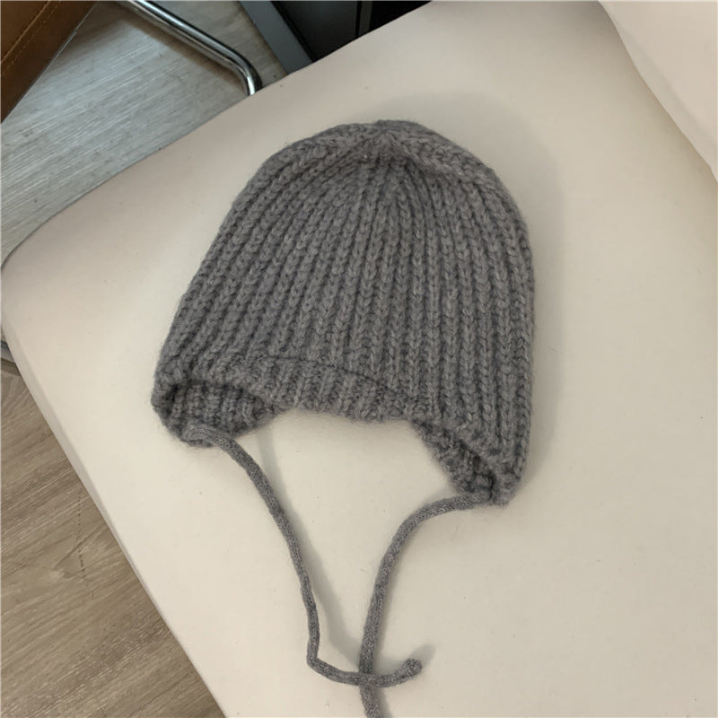 Green Warm Ear Protection Knitted Wool Hat