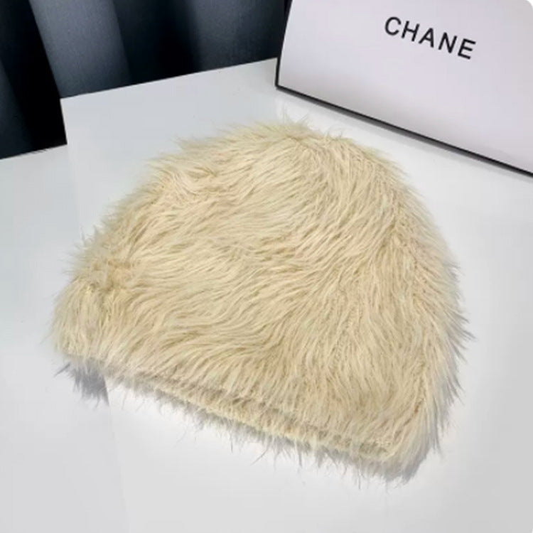 Korean Version Soft Waxy Long Wool Baotou Knitted Hat