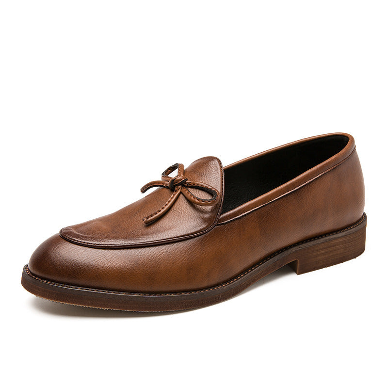 Hair Stylist Tassel Lefse Shoes Men Cowhide Bottom British Casual Leather