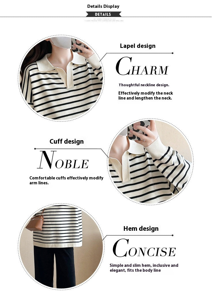 Loose Plus Size Pregnant Women's Knitted Top