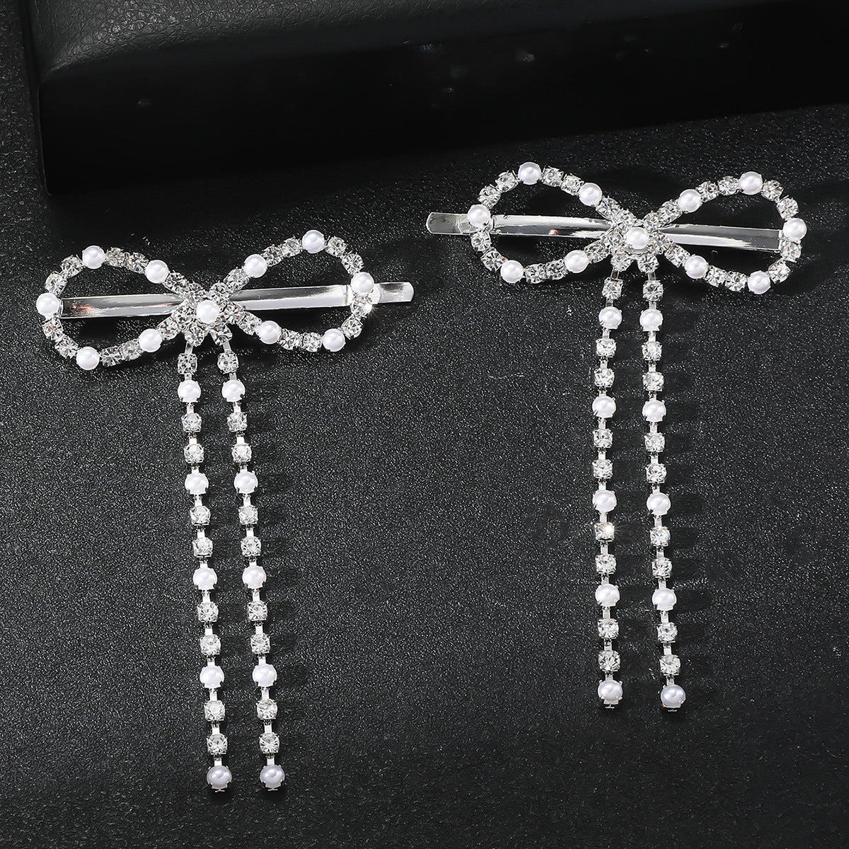 Bow Barrettes Side Long Tassel