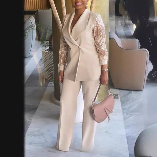 Chic Commuter Plus-Size Two-Piece Casual Set