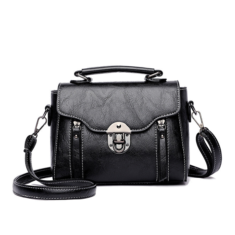 The New Twist Lock Small Square Bag Korean Women's Bag Fashion Shoulder Bag
