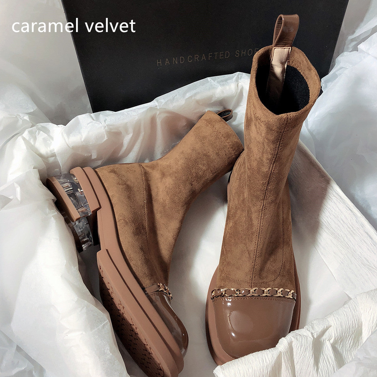 Women's Crystal Heel Skinny Casual Ankle Boots