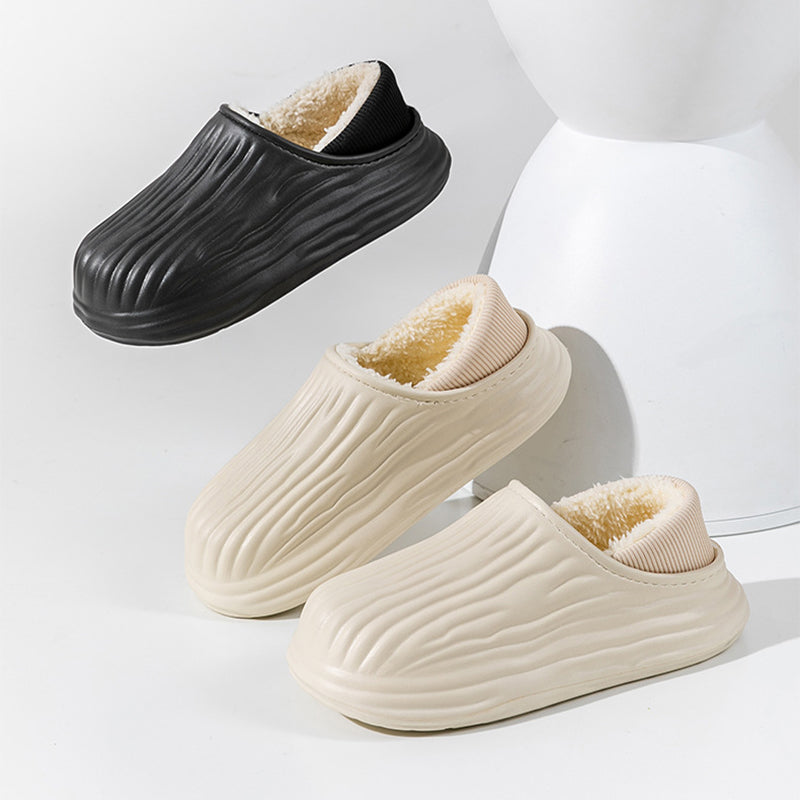 Fashion Thickened Winter Slippers Women's Indoor Outdoor Shoes Home Warm Plush Confinement Shoes